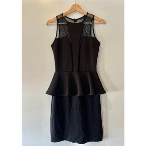 Guess Peplum Style Sleeveless Black Dress